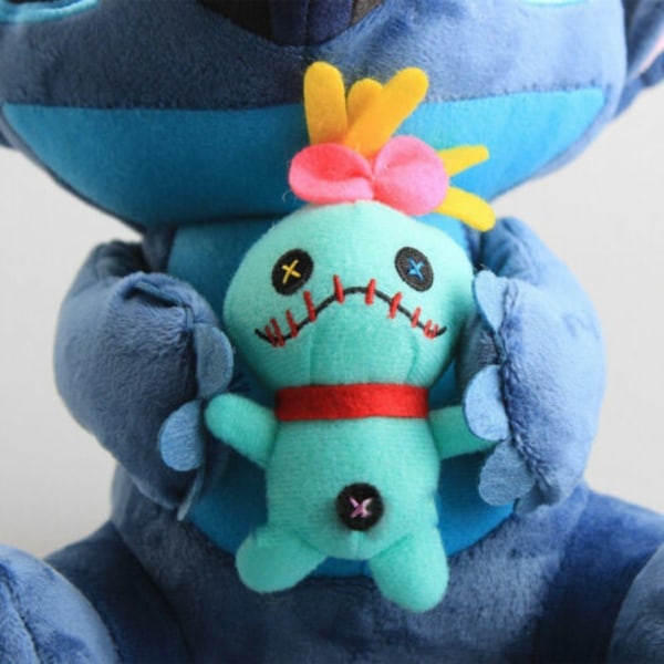 Disney Lilo & Stitch Plyschleksak Stitch Håller Scrump Mjuk Docka 23 cm