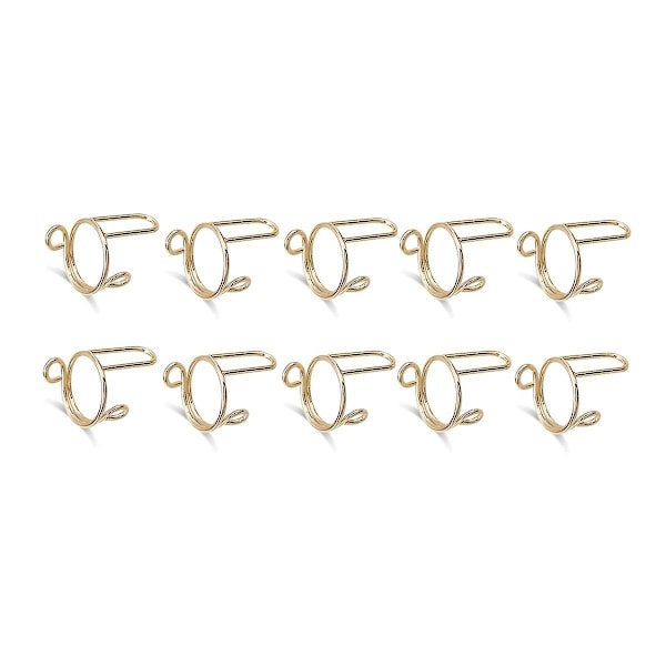 10 Stycken Set Tunna Nagelringar för Damer Daglig Fingertopps Skyddande Täckring Smycken Gåva till Flickvän Guld-Perfekt