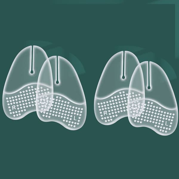 2 par Gel Metatarsal Pads Forfodspude TRANSPARENT transparent