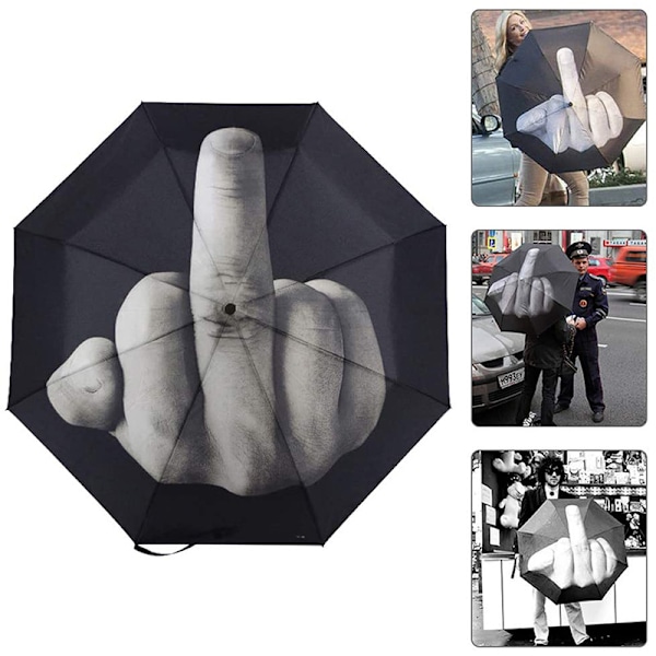 Unik stil langfinger paraply sjov foldbar paraply kreativ langfinger gave