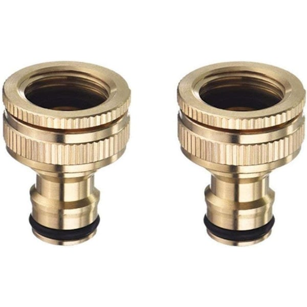 (Særtilbud) Messing 3/4'' og 1/2'' BSP 2i1 Skrue-i Vandhane Tud Flow Vandhane Tilslutning Gevind Vandhane Adapter 2-pak