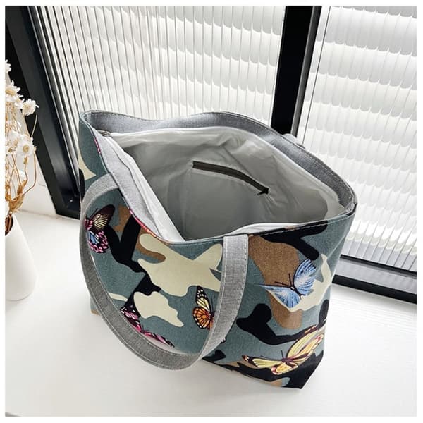 Canvas håndtaske skuldertaske 03 03 3 3