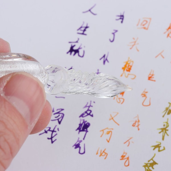 2 st Dip Pen Glas Droppande Fontänpennor