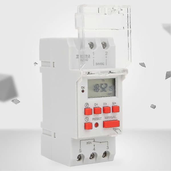 DC 24V 30A 12/24 Timer Ukentlig Timerbryter LCD-bryter Kontroll Programmerbart Tidsrelé SZRH AC