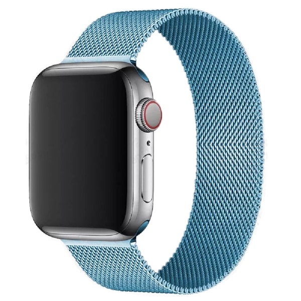 Rustfrit stål mesh ur til kvinder, apple watch7 milan-rem (roséguld 42/44/45 mm)