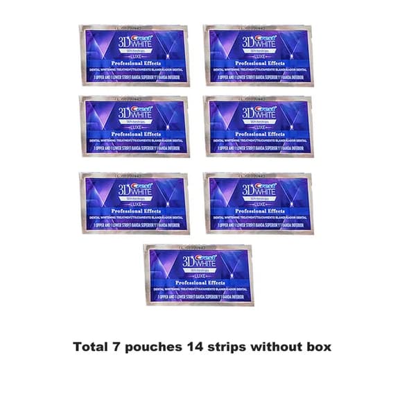 3D White Tannblekingsstrips Professional Effects Bleker Tenner, White Luxe 7 par
