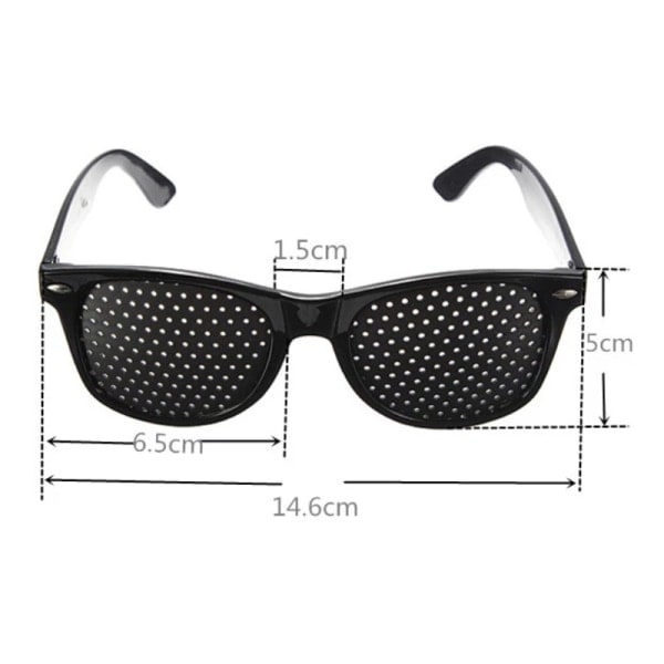 2-pakkipinholesilmät parantuneeseen näköön, musta unisex