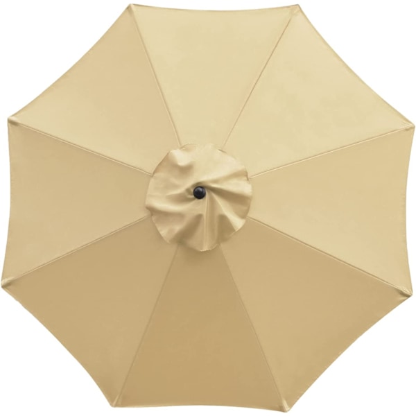 (Særlig kampagne) Parasol, 8 ribber, 3M, Vandtæt, Anti-UV, Udskiftningsdug, Beige