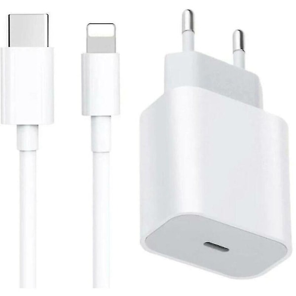 Ssdlv För Iphone 20w Laddare Apple 11/12/13 Usb-c Till Power 1m Datakabel Eu Plug-1