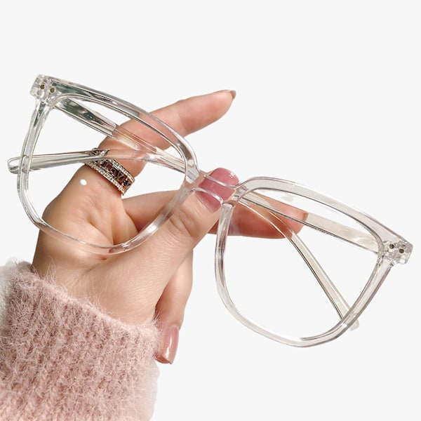 Unisex Blåljusblockerande Glasögon Lätta Glasögon Utan Styrka För Gaming Läsning Studier Transparent Frame