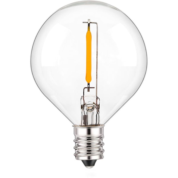 G40 Hehkulamppujen Vaihto G40 Volframilamppu 1W 220-240V Kirkas Pallolamppu E12 Kanta, 25 kpl, Lämmin Keltainen (2200k) - RWSpecific Bulb