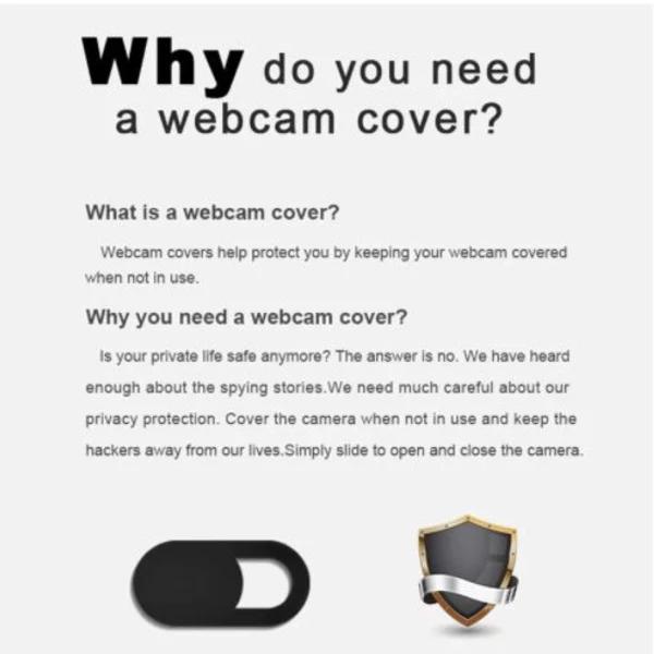 3-Pack Kameraskydd | Hjälper mot cyberhot Svart