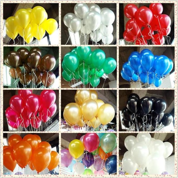 20-pack ballonger svarta, perfekt till bröllop, nyår, kalas