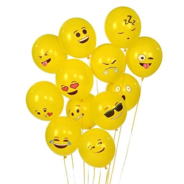 10-pack Emoji ballonger | Perfekt till barnkalaset