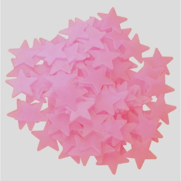 Självlysande stjärnor - stjärnhimmel 100 stycken rosa