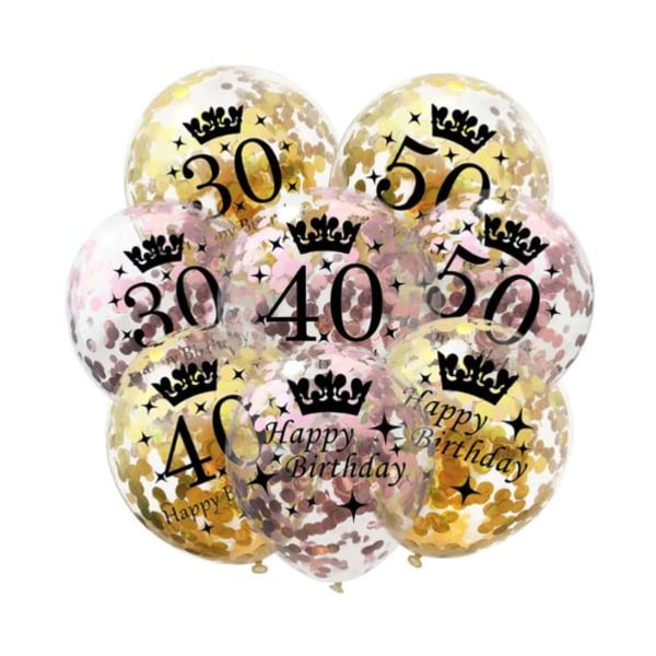 3-Pack konfettiballonger| Happy birthday rosa