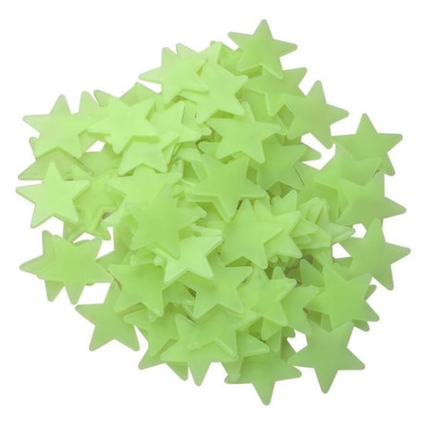 Självlysande stjärnor - stjärnhimmel 100 stycken grön