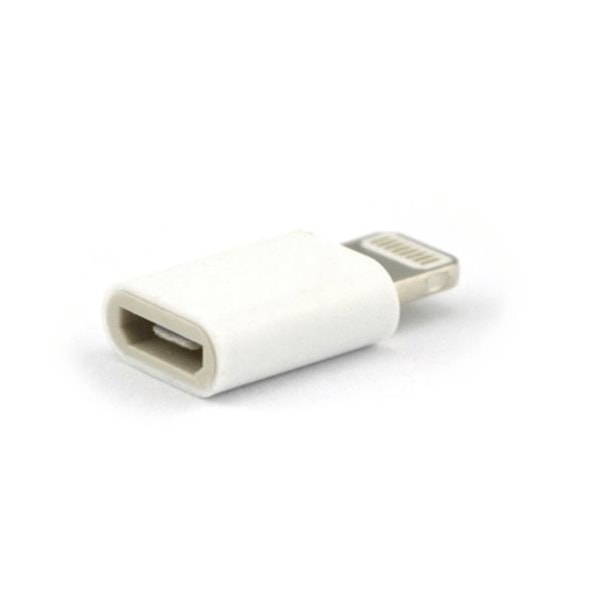 Micro USB till 8-Pin adapter för Iphone vit