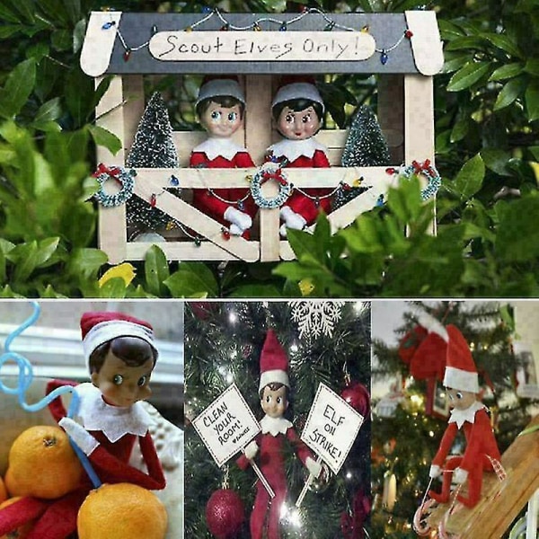 Tomten på hyllan Figur Julnyhet Plyschdockor Xmas Camouflage Boy