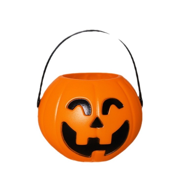 Halloween stor pumpa hink trick barn godis hink gåva M# medium size