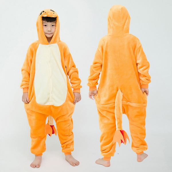 Charmander tecknade hemkläder vuxna barn pyjamas badrock Charmander 130#