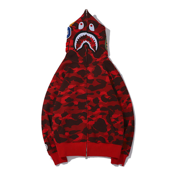 3D printed casual sweatshirt för män och kvinnor Dark red SY 4XL