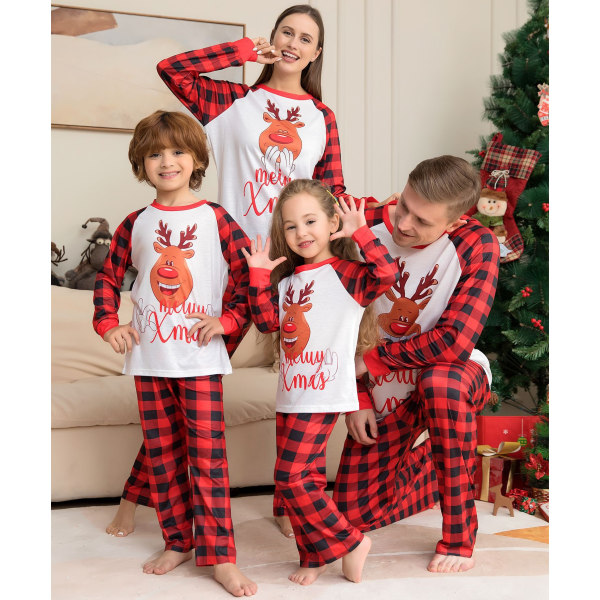 Barn Vuxen Familj Matchande julpyjamas Elf Nightwear dog-S