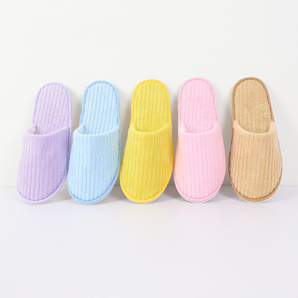 6 par spatofflor Gästtofflor Hotelltofflor disposible six color（each color 1 pair)