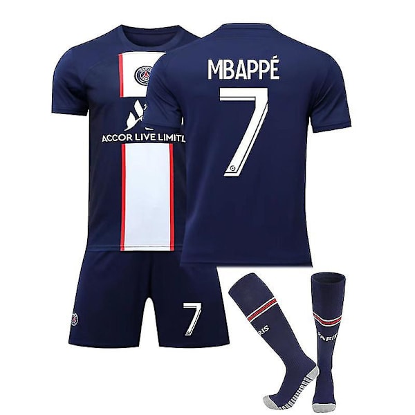 Nr 7 Mbappe 22-23 New Paris Jersey Hemma Jersey Kit 18