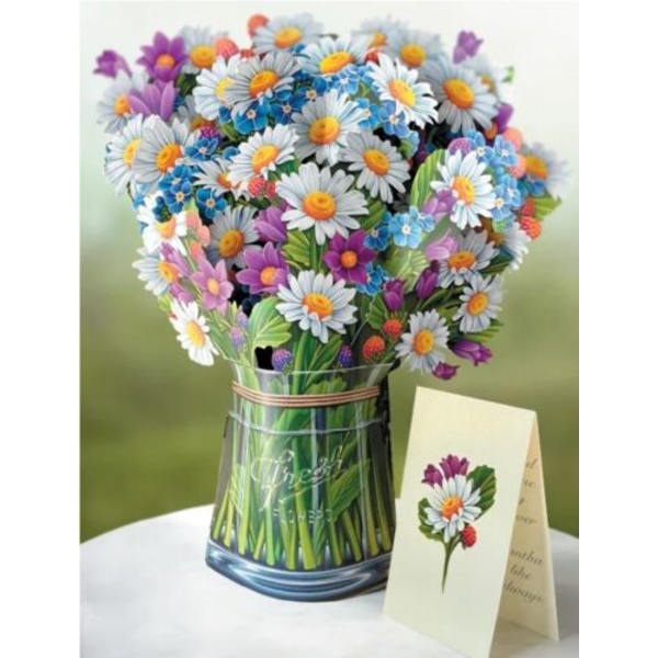 Mors dag gåva pop up blombukett gratulationskort barn gåva 5
