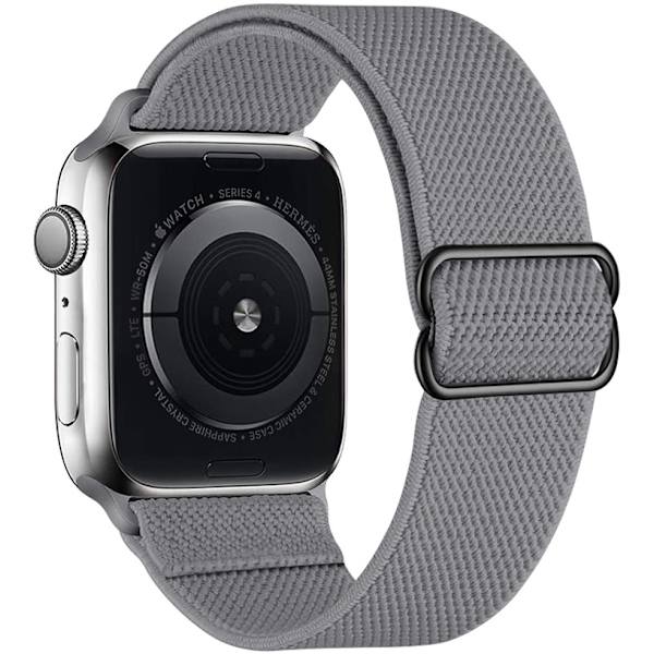 iwatch7new elastisk nylon justerbar elastisk vävd äppelrem grey 38mm40mm41mm