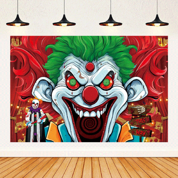 Halloween Banner Pumpa Bat Banner Blod Hand Bakgrund Tyg Style a14 Width 150 * Height 100cm
