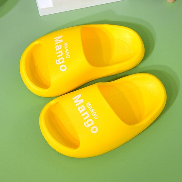 Halkfri, mjuk sulor för barntofflor Inomhusduschsandal för badrum Length inside20 32-33#yellow