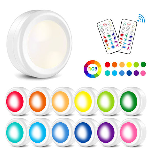 LED spotlights 6 st med 2 fjärrkontroller Colorful