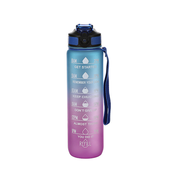 Vattenflaska Sport Drickskopp Plast Vattenkopp 1000ML 14 1000ml