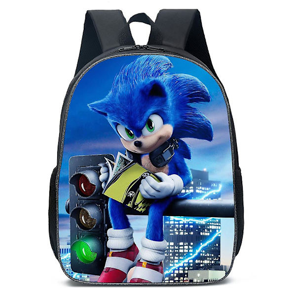 Kids Sonic The Hedgehog Ryggsäck Ryggsäck Studentväska Presenter C
