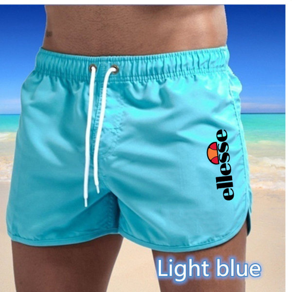 Sportshorts i flerfärgad strandpolyester för män Light blue 3XL