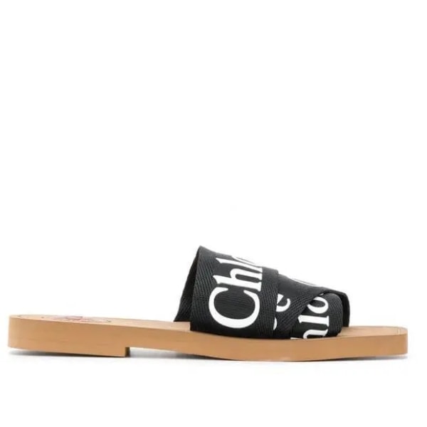 Chl oe tofflor 2023 ny sandal casual flip flop med platt botten black 35#