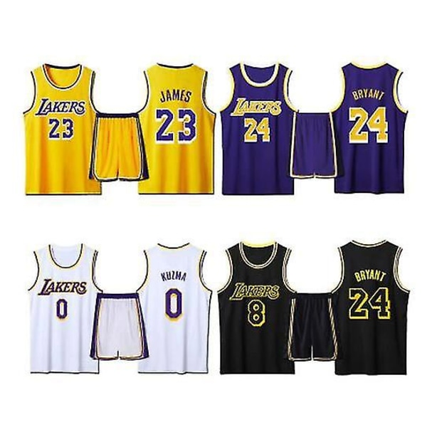 #23 Lebron James Baskettröja Set Lakers Uniform yellow M