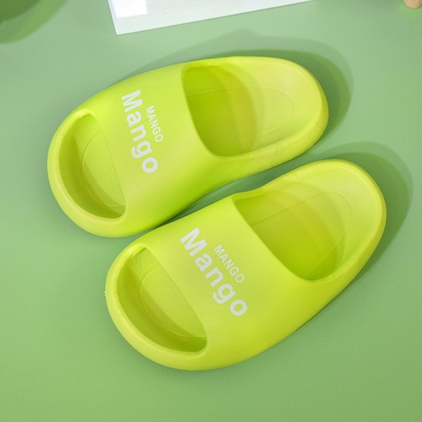 Halkfri, mjuk sulor för barntofflor Inomhusduschsandal för badrum Length inside21 34-35#green