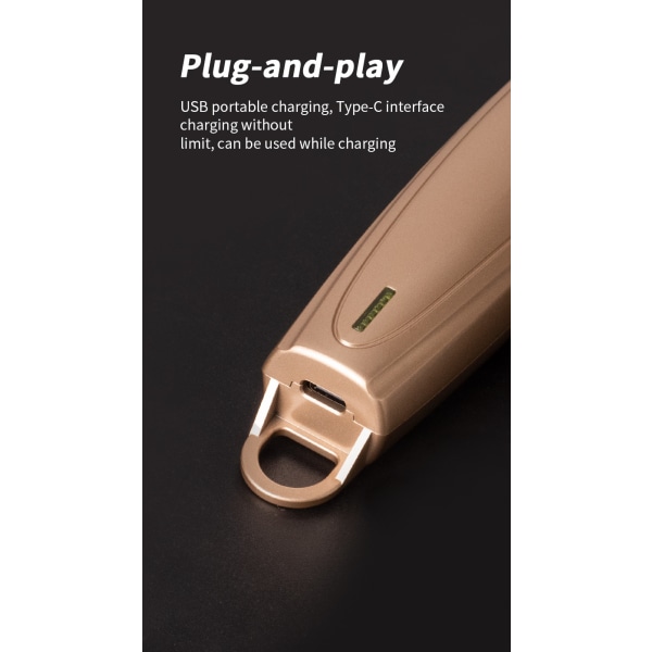 Carving Elektrisk hårklippare USB -laddning Elektrisk push sax golden usb charge