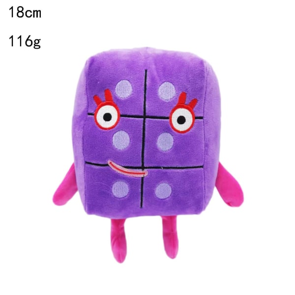 Numberblocks 1-10 Plysch Doll Toy Purple