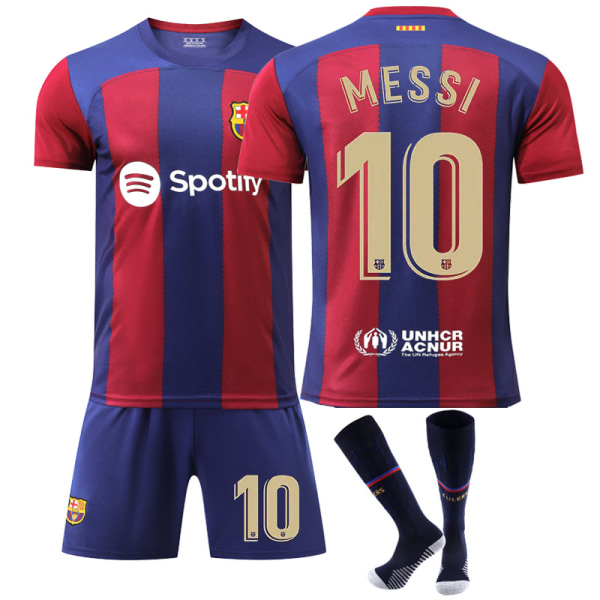 2324 Ny Barcelona fotbollströja 10 Messi- set NO.10with socks XL