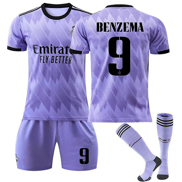 22-23 Real Madrid T-shirt nr 9 Benzema fotbollströja 22