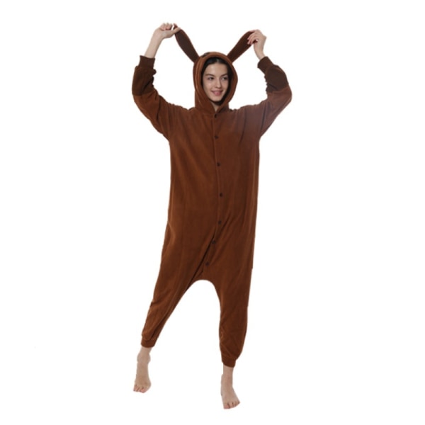 Tecknad ett stycke pyjamas Ibe Animal serie par hem slitage Coffee L