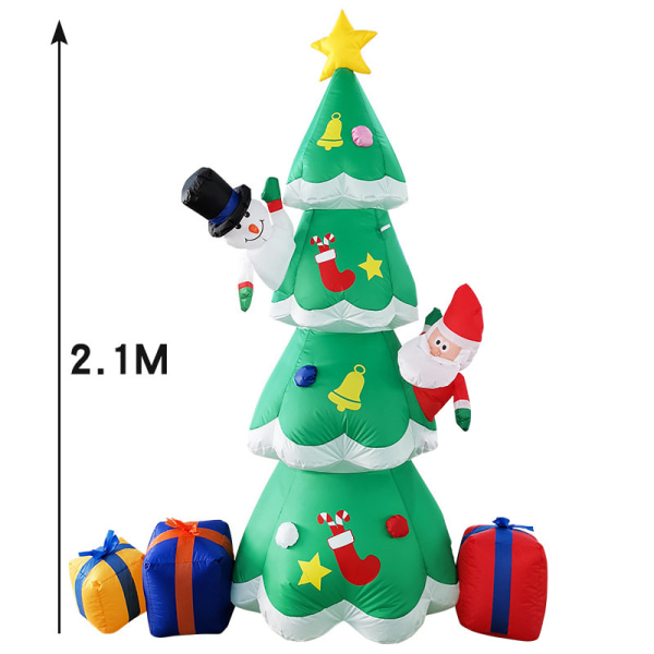 Jul uppblåsbar snögubbe Santa Claus gårdsdekorationer style 9 2.1m USA