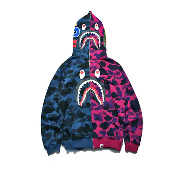 3D printed casual sweatshirt för män och kvinnor Blue to Purple 2L