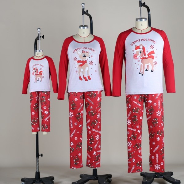 Barn Vuxen Familj Matchande julpyjamas Elf Nightwear Dad-2XL