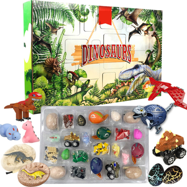 Julklapp Countdown Kalender Dinosaur Toy Decompression Set same as picture
