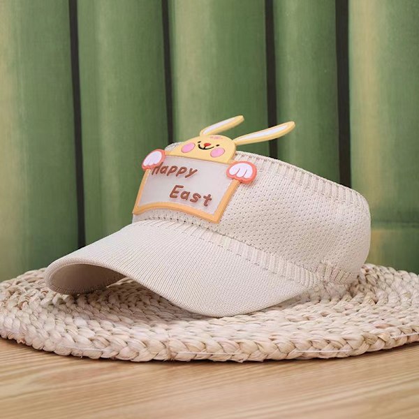 Tecknad barnhatt, solhatt, tom hög hatt, andtungahatt New beige